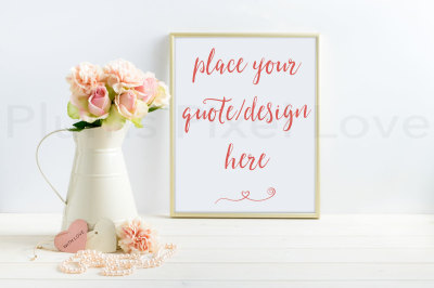 Pretty styled stock floral mock up 