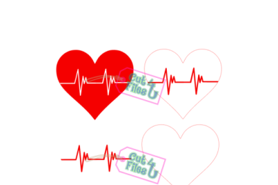 Nurse RN Heartbeat in Heart 