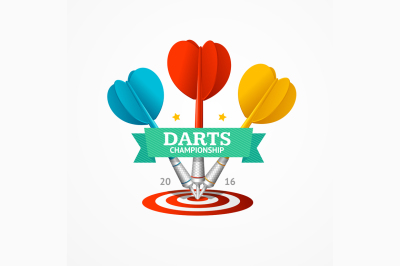 Darts Sign Set. Vector