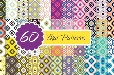 60 Ikat Seamless Patterns