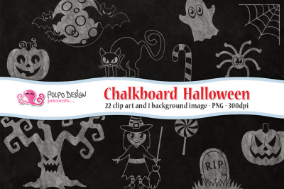 Chalkboard Halloween clipart