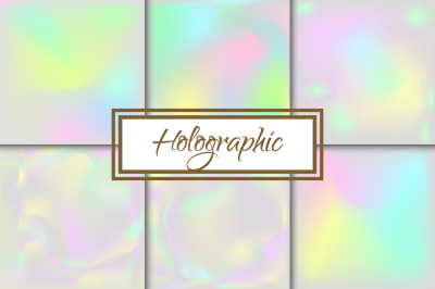 Holographic Neon Foggy Backgrounds
