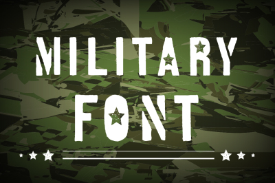 Military font.
