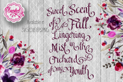 Fall Quote Cut File ~ SVG/EPS/DXF/PNG