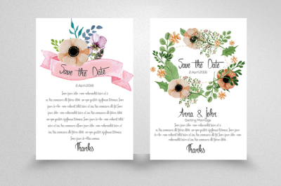 2 Save The Date Invitation Card