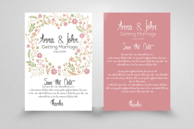 Save The Date Invitation Card