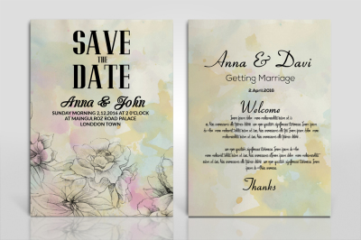 2 sided Invitation Card templates