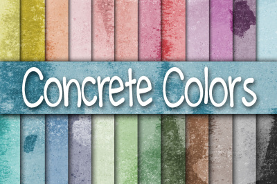 Colorful Concrete Wall Textures Digital Paper