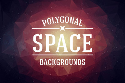 Retro Space Polygonal Backgrounds
