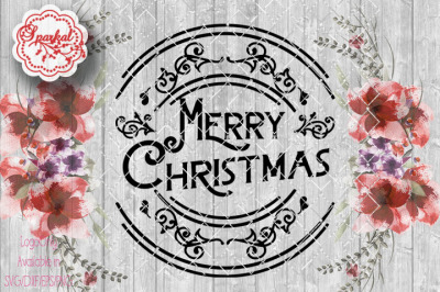 Merry Christmas Logo Style ~ SVG/EPS/DXF/PNG