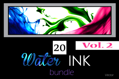 20 Water ink backgrounds. Vol. 2