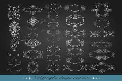 36 Calligraphic Design Elements
