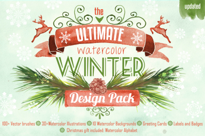 Watercolor Winter Design Pack