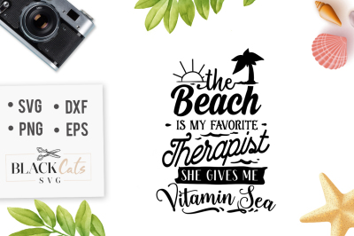The Beach is my therapist - Vitamin Sea - SVG