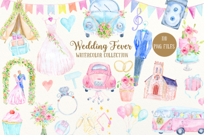 Watercolor Collection Wedding Fever