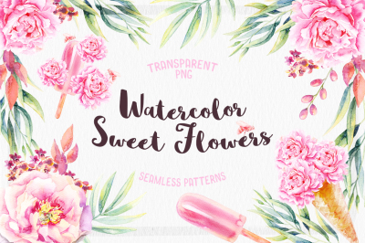 Watercolor Sweet Flowers