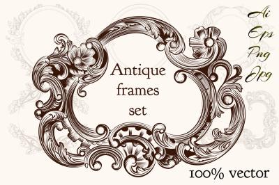 Set of vector frames