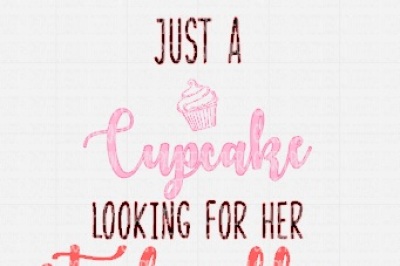 Just a Cupcake Looking for her Studmuffin Cute Valentine SVG File