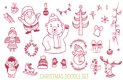 Christmas doodle set