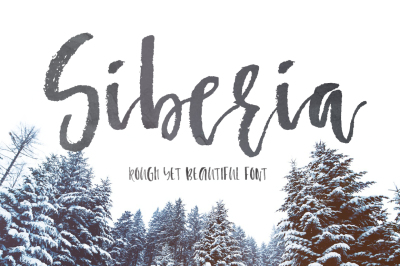 Siberia - rough brush font