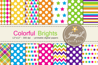 Colorful Bright Digital Papers