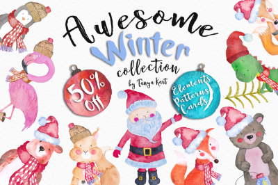 Awesome Winter Watercolor Collection