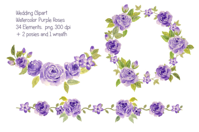 Wedding Purple Rose Collection