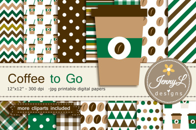 Coffee Digital Papers and Clipart