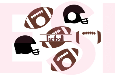 Football Designs and Monograms - SVG, DXF, EPS cutting files