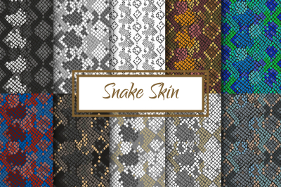 Snake Skin seamless pattern set
