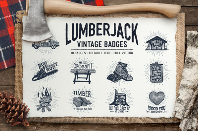 Lumberjack. Vintage Badges (part 1)