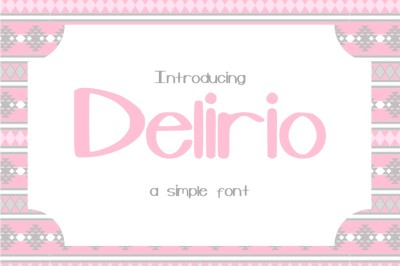 Delirio - Sans serif font