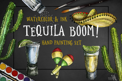 Tequila Boom Watercolor &amp; Ink Set