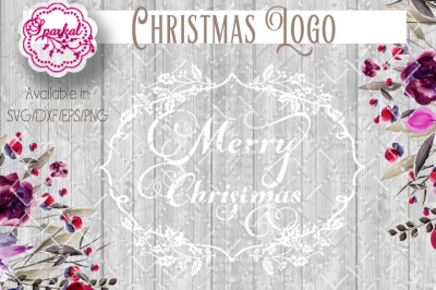 Merry Christmas Logo Cut File ~ SVG/EPS/DXF/PNG