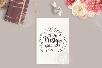 Beautiful Styled Mockup with A4 print