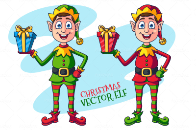 Cartoon Christmas Elf Character