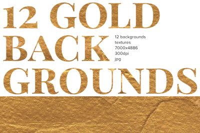 + 12 Gold backgrounds & textures +