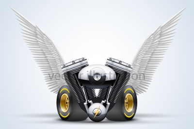 Engine, wheels and wings