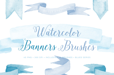 Photoshop Brushes Watercolor Banners