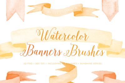 Photoshop Brushes Watercolor Banners