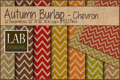 12 Fall Chevron Burlap Textures