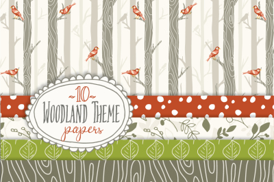 Woodland - Seamless Pattern Papers