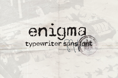 Enigma Typewriter Sans Font