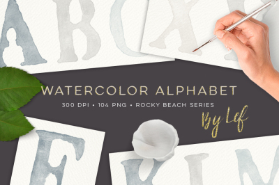 Watercolor Alphabet Graphics