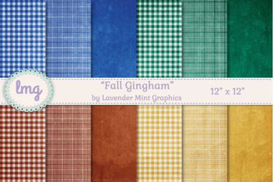 Fall Gingham Plaid Backgrounds