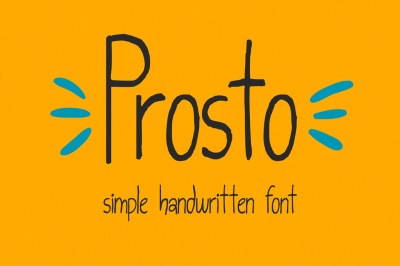 Prosto - simple handwritten font