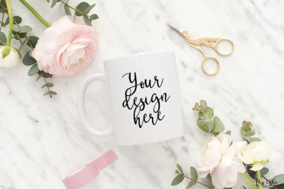 Coffee mug styled stock