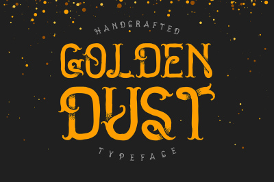 Golden dust typeface