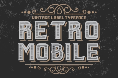 Vintage Label Letters - Retro Mobile