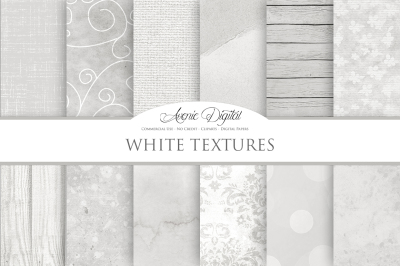 Shabby chic White textures Digital Paper